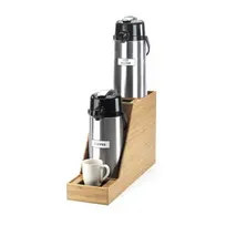 product of Cal-Mil 360-2-60 Rack, 2-Tier Bamboo Stand, 7-1/2"W x 23-1/2"D x 15-1/4"H, Holds 2 3-L Airpots, BPA-Free