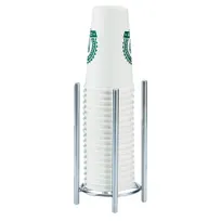 product of Cal-Mil 3716-49 Cup & Lid Organizer, 5" Dia x 8-1/2" H, Holds Cups/Lids up to 3-3/4" Dia, Chrome