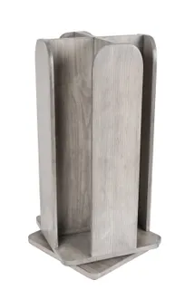 product of Cal-Mil 378-110 Aspen Revolving Cup & Lid Organizer, 9" x 9" x 18-1/2" Gray-Washed Pine Wood