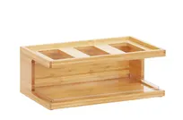 product of Cal-Mil 3823-60 Cereal Dispenser, 3-Section Pull-Serve, 17.25"W x 9.5"D x 23.5"H, 375 cu in, Bamboo