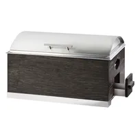 product of Cal-Mil 3828-87 Cinderwood Chafer, 8-qt, 22"W x 14"D x 13.5"H, Gray Oak, Induction Ready, BPA-Free