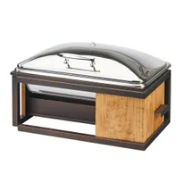 product of Cal-Mil 3907-84 Sierra Chafer, 8-qt Rect, 22x15x14 in, Pine & Bronze Lift Lid, Drawer & Windguard