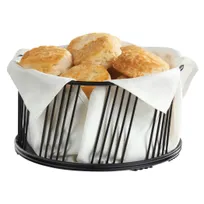 product of Cal-Mil 4114-10-13 Portland Basket, 10.5" Dia. X 5.5" H, Large, Round, Wire, Black, BPA Free