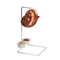 product of Cal-Mil 4202 Pretzel & Condiments Stand, Double Hook, 6-1/8"W X 12-3/8"H, Double Ramekin Holder