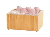 product of Cal-Mil 475-10-60 Ice Display Housing, 10"W x 12"D x 6.5"H Bamboo Frame, Polycarbonate Pan, BPA-Free