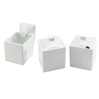 product of Cal-Mil C1432NL Jar Lid, 4"W x 4"D, Square, Melamine, White