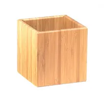product of Cal-Mil C4X4-60 Wood Storage Jar - 4" W X 4" D X 4" H Bamboo Canister For Ingredients