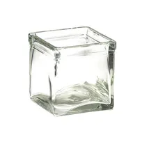 product of Cal-Mil C4X4GLCN Glass Storage Jar - 4" W x 4" D x 4" H, BPA-Free Clear Glass Ingredient Canister