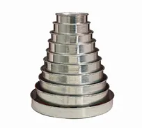 product of American Metalcraft A80012 Cake Pan Set, 2-Inch Deep Aluminum, 6"-16" Pans - 6/Set