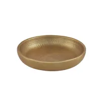 product of American Metalcraft ADSEAG14 Seafood Tray, 14" Dia x 2-1/2" H, 128 oz Capacity, Hammered Aluminum Gold