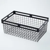 product of American Metalcraft BNRB20 Twilight Basket, 20-3/8" L x 12-3/10" W x 8" H Nestable Metal Black Tray