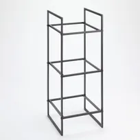 product of American Metalcraft BRT3 Three-Tier Black Square Display Riser, 25-1/2" H, 3-4 Steps, Modular Tabletop Stand