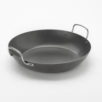 product of American Metalcraft BSPP11 Paella Pan, 82-Oz 12.25″ Round Black Steel, Induction Ready
