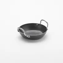product of American Metalcraft BSPP5 Paella Pan, 13-Oz 6.75″ Diameter Round Black Steel, Induction Ready