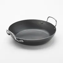product of American Metalcraft BSPP9 Paella Pan, 52 Oz 11" Round Black Steel, Induction Ready