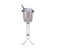 product of American Metalcraft CS31 Champagne Bucket Stand, 28" Chrome Plated Steel Rods, Chrome