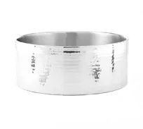 product of American Metalcraft DWBH12 DW Serving Bowl, 12" Dia x 5" H, 6-Quart 220 oz, Hammered Stainless