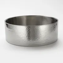 product of American Metalcraft DWBH16 Double-Wall Bowl, 16", 16-Quart (512 oz), Hammered Stainless Steel