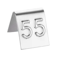 product of American Metalcraft EM200 Stainless Steel Table Number Tent, 1.5" x 1" Size, Numbers 201-400 - Set