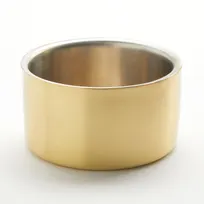 product of American Metalcraft GW4 Double-Wall Bowl - 4-3/4" Dia x 2-1/2" H, 1-Quart (17 oz), Steel Gold