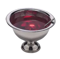 product of American Metalcraft HMPB12 Hammered 8-Quart 18/8 Stainless Punch Bowl, 17" Dia x 10-7/8" H