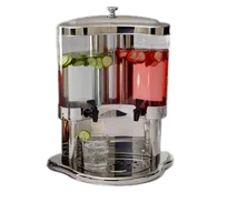 product of American Metalcraft JUICE12 2 x 5.3 Qt Acrylic Dispenser, Steel Bottom Base, Ice Bin, 0-1 gal