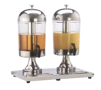 product of American Metalcraft JUICE2 Double Dispenser - Two 8.5-Quart Acrylic Bowls 2-3 Gal, 18/10, Ice Bin