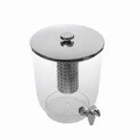 product of American Metalcraft JUICE3 12-Qt Tritan Dispenser with Faucet Cover Ice Tube, 11"L x 10"W x 19"H