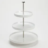 product of American Metalcraft LFTTSW17 Tiered Display Stand, Round White Melamine, 17.5" H, 3-4 Tier Lift Collection