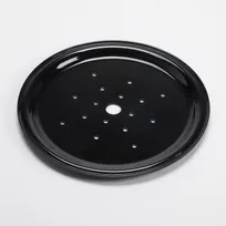 product of American Metalcraft MDT12B - Black Melamine 12-3/8" Diameter Drip Seafood Tray, Plastic Tabletop Servingware, 12" Size