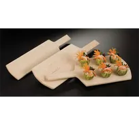 product of American Metalcraft MSB2 Serving Board, 12.5" x 4.375" x 0.625" (18" OAL with handle), Maple Wood - Wooden Platter