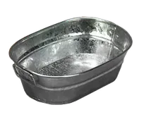 product of American Metalcraft MTUB69 32-oz Tub, 8.63" L x 5.5" W x 2.5" H, Tin, Oval, Side Handles, Hand Wash