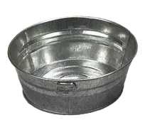 product of American Metalcraft MTUB93 Beverage Tub, 72 oz (2 qt), 8-7/8" Dia x 3-1/8" H, Tin with Handles