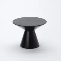 product of American Metalcraft MWPD5 Pedestal Stand, Round Espresso Wood, 7" Dia x 5-1/4" H, Black