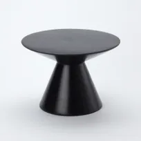 product of American Metalcraft MWPD6 Pedestal - 9" Dia x 6-1/4" H Wood Base, Black, Height 5"-9"