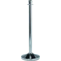 product of American Metalcraft RSCLC Securit Barrier Post & Base, 15" x 40" Steel, Crown Flared Base, No Rope/Chain - Set