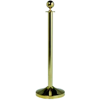 product of American Metalcraft RSCLGOA1 Gold Plated Stainless Steel Post - Ball Top, Flared Base, No Rope/Chain