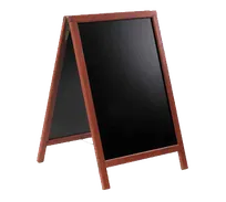 product of American Metalcraft SBDM85 Sandwich Board 21.5" x 2.25" x 33.5" Chalkboard Mahogany Frame Dbl‑Sided