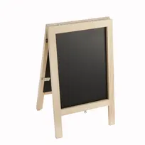 product of American Metalcraft SBSBMNI Mini A-Frame Sign Board, 6" W x 9" H Black Chalkboard, Wood Frame