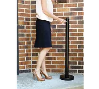 product of American Metalcraft SPRV2 Smoker Pole, 40" Tall Black Stainless Steel, 9.5" Round Base, Free-Standing - Set