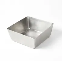 product of American Metalcraft SSQ94 Square Stainless Steel Bowl 146 oz (4 qt) 9-1/2" Lx9-1/2" Wx3-3/4" H Satin