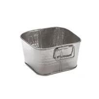 product of American Metalcraft STH6 Beverage Tub, 1.3-Quart Stainless Steel, 6" L x 6" W x 3-1/4" H, Hammered