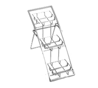 product of American Metalcraft TASSM Arch Stand, 3-Tier Riser, 17.5" L x 6" W x 11.25" H, Chrome Metal, 9-12" H, Hand Wash