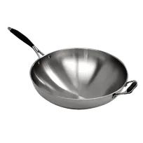 product of CookTek CT-103871 (14WOKSS) 14" Wok, Round Bottom, Dual Rubber Handles, 11-15" Size