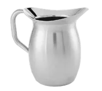 product of American Metalcraft DWPS64 Bell Pitcher, 64-Oz Double-Wall Steel, 5" Dia x 9" H, Satin