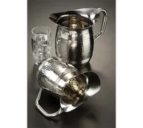 product of American Metalcraft HMWP85 Water Pitcher, 68 oz Capacity, 5" Dia x 8-1/4" H, Hammered Steel