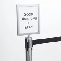 product of American Metalcraft RBSIGNS Sign, 8-1/2"W x 11"H, 2-Sided Steel Satin for Retractable Stanchions