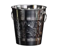 product of American Metalcraft WB9 Wine Bucket, 5 Qt 1-Bottle, 8" Dia x 8-1/2" H Hammered Stainless Steel