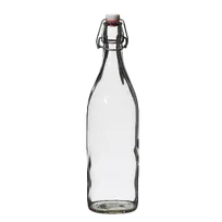 product of Steelite 4952Q511 Swing-Top Bottle, 1.0 Qt 24-34 oz 3.5" x 12.5" Lime Glass NonTempered - 20/Case