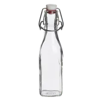 product of Steelite 4953Q514 Swing Top Bottle, 8.5 Oz (2.5" x 8.25"), Fully Tempered Glass Milk Juice - 28/Case